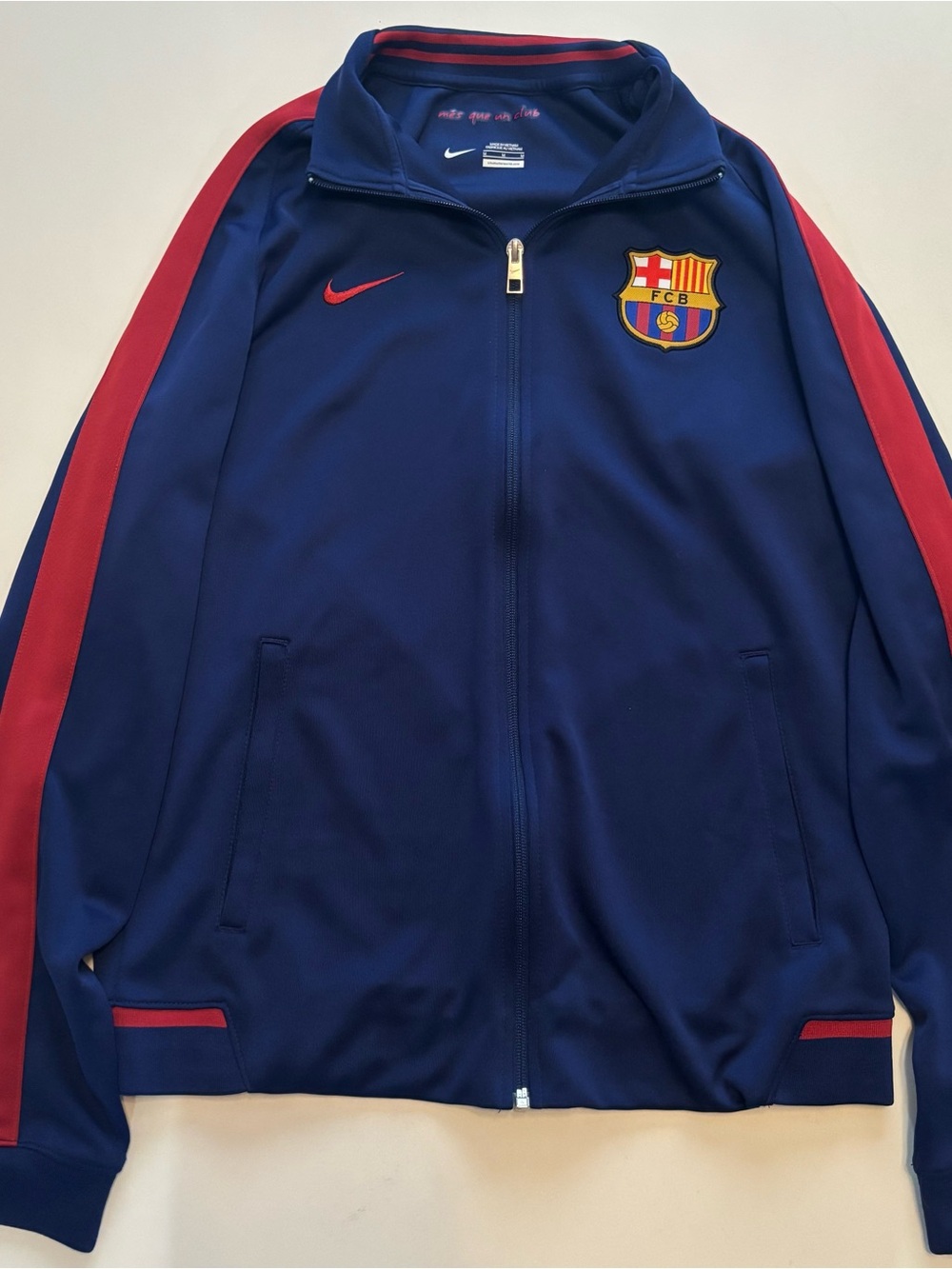 FC Barcelona 2015-2016 football soccer track jacket nike mens medium